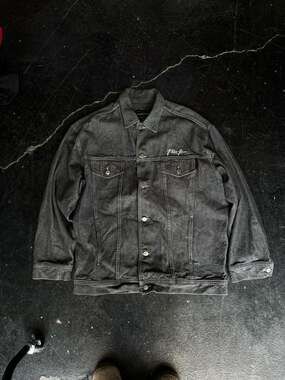 Vintage Phat Farm Black Denim Jacket Size XXL